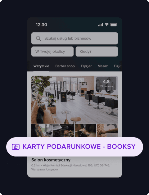 Zaloguj się lub zarejestruj w aplikacji Booksy